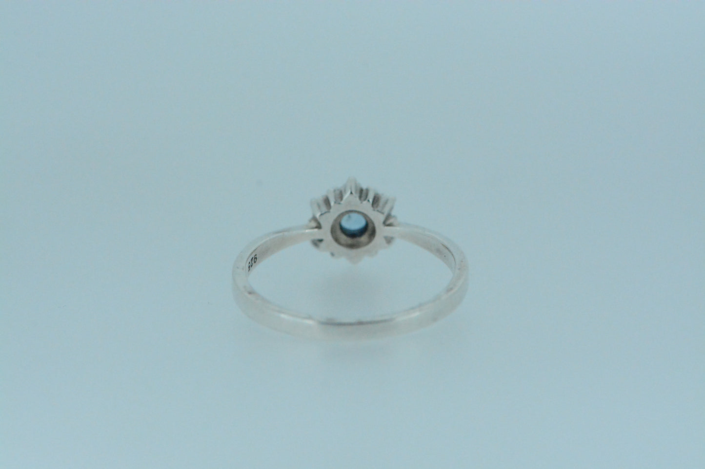 Blue Topaz Flower Ring