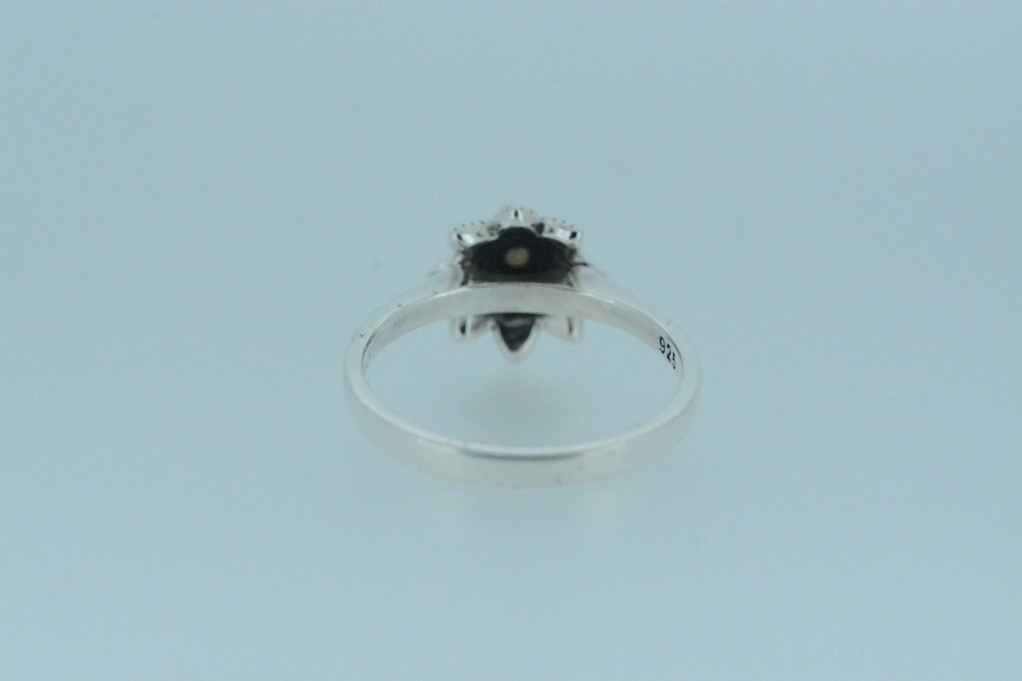 White Mother Of Pearl Flower Ring