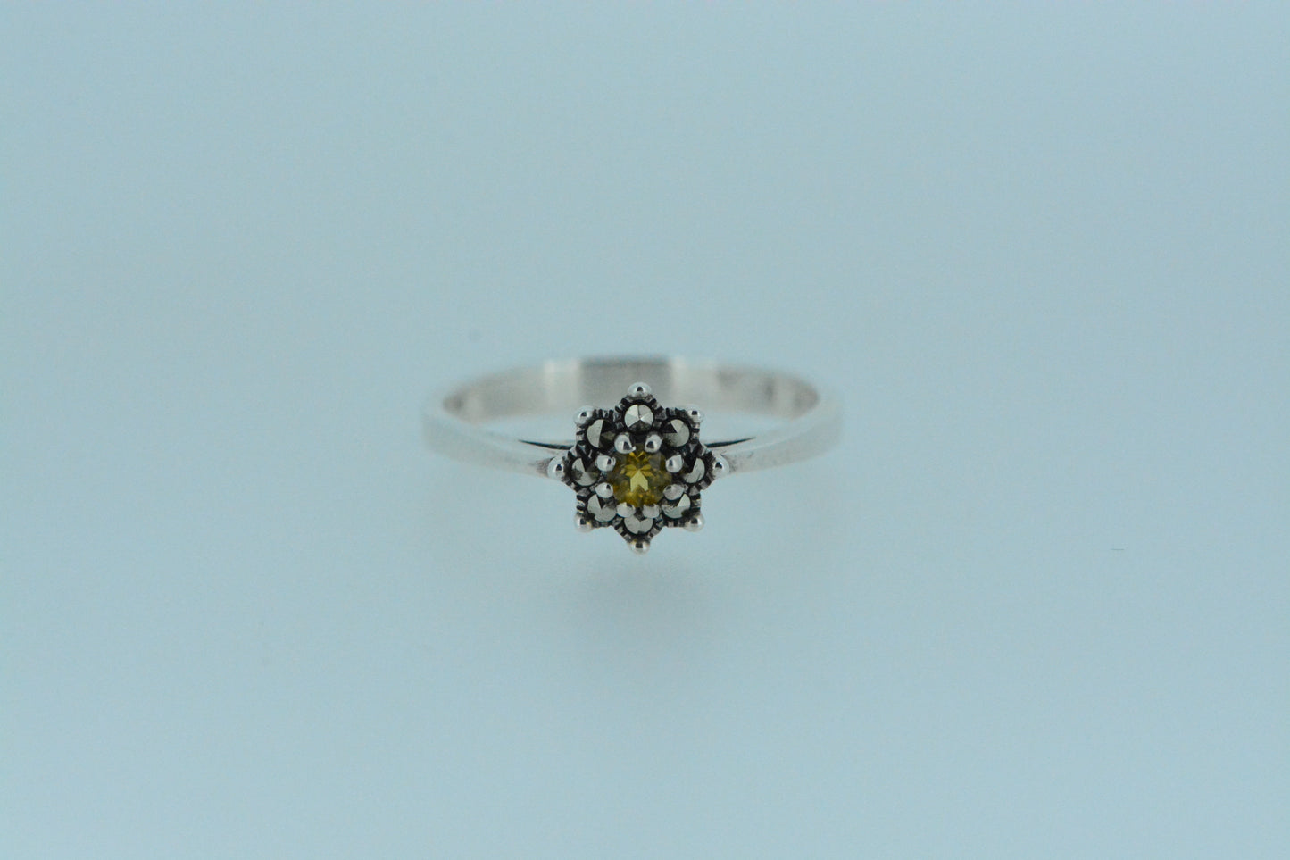 Citrine Flower Ring