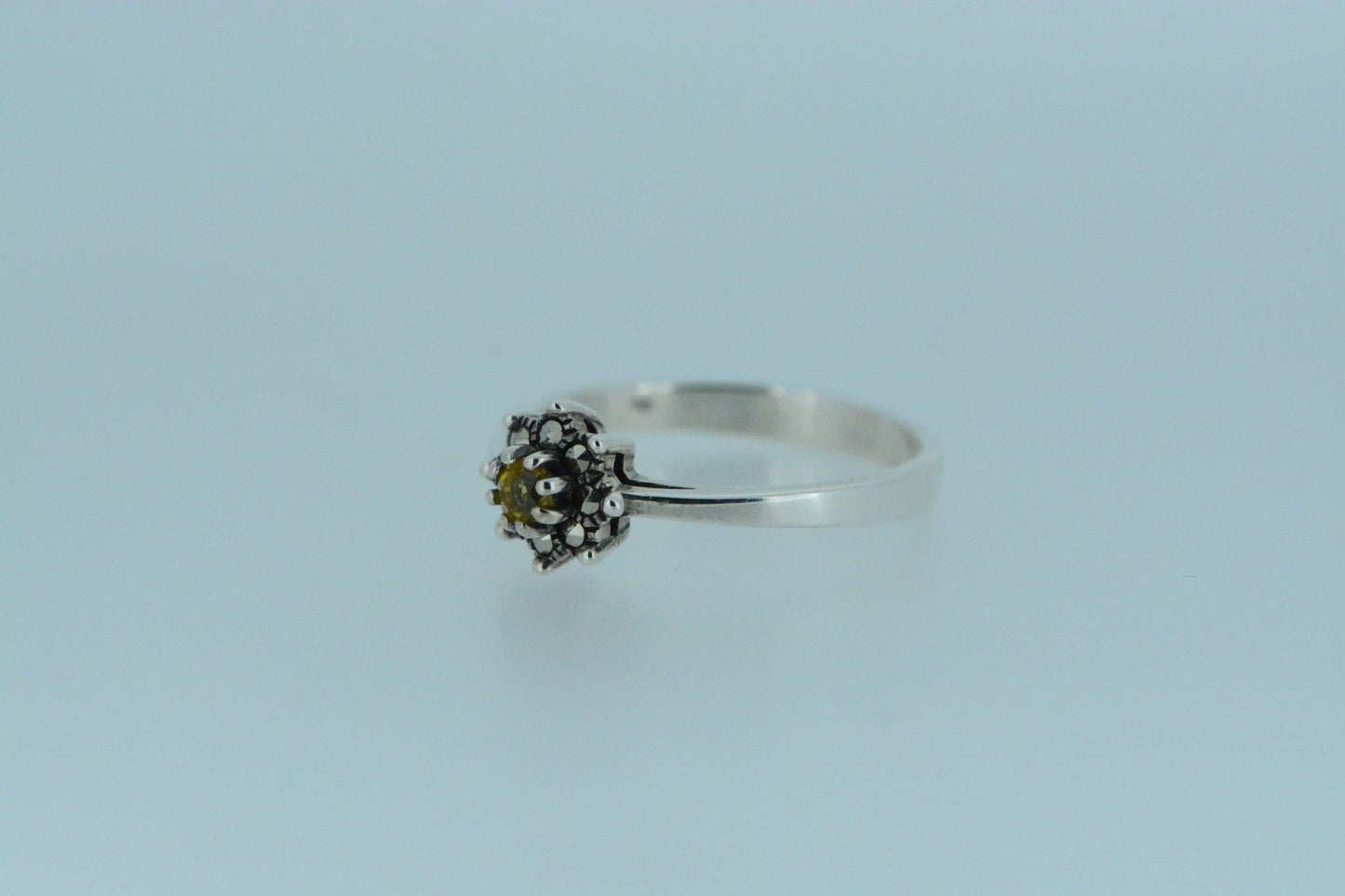 Citrine Flower Ring