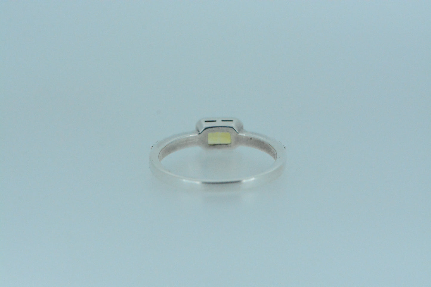 Citrine Solitaire On Marcasite Band Ring