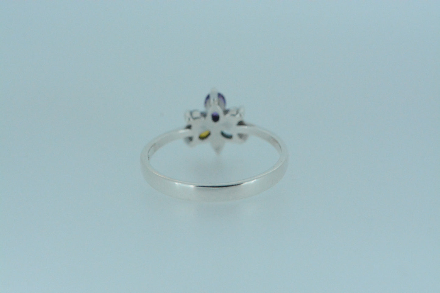 Multicolour Trio Flower Petal Ring