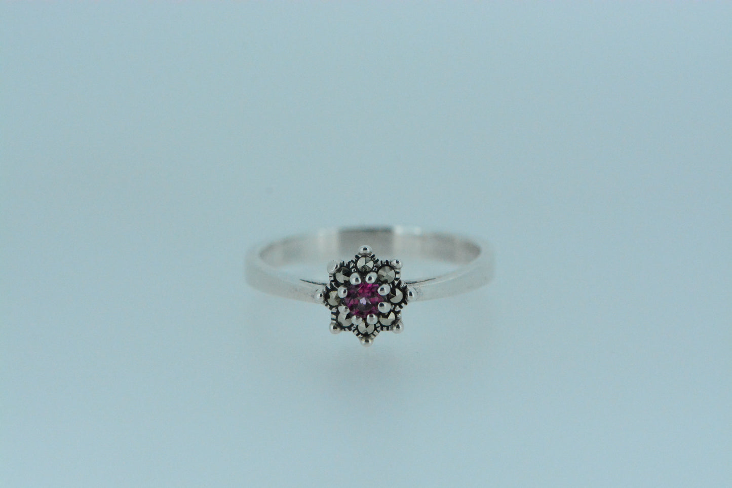 Pink Topaz Mini Flower Ring