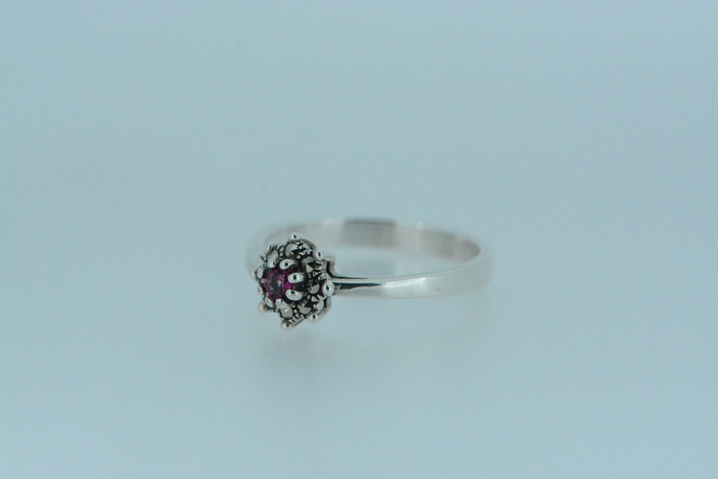 Pink Topaz Mini Flower Ring