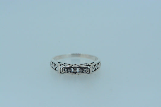 Silver Patterned Ring