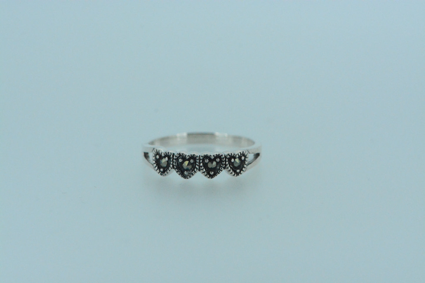 Marcasite Hearts Ring