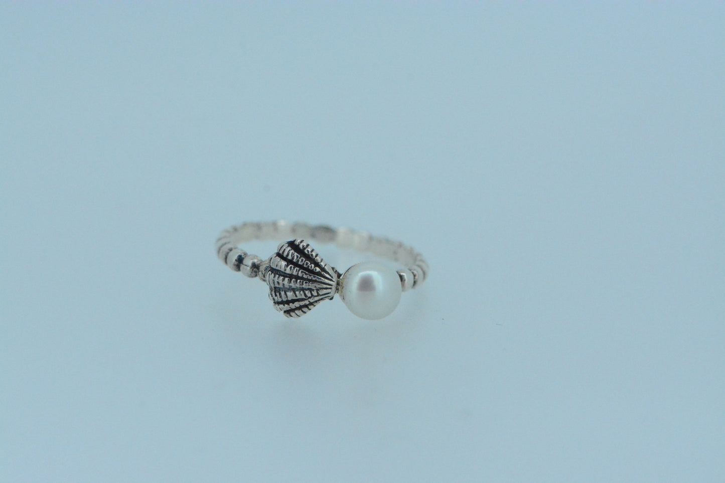 Pearl & Shell Silver Ring