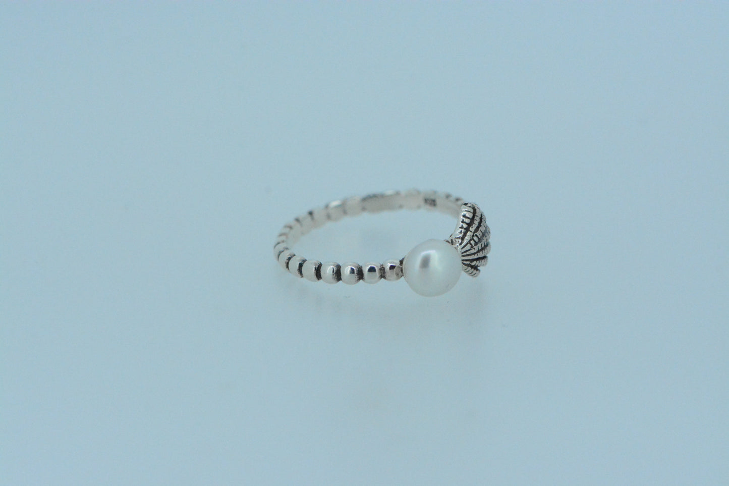 Pearl & Shell Silver Ring