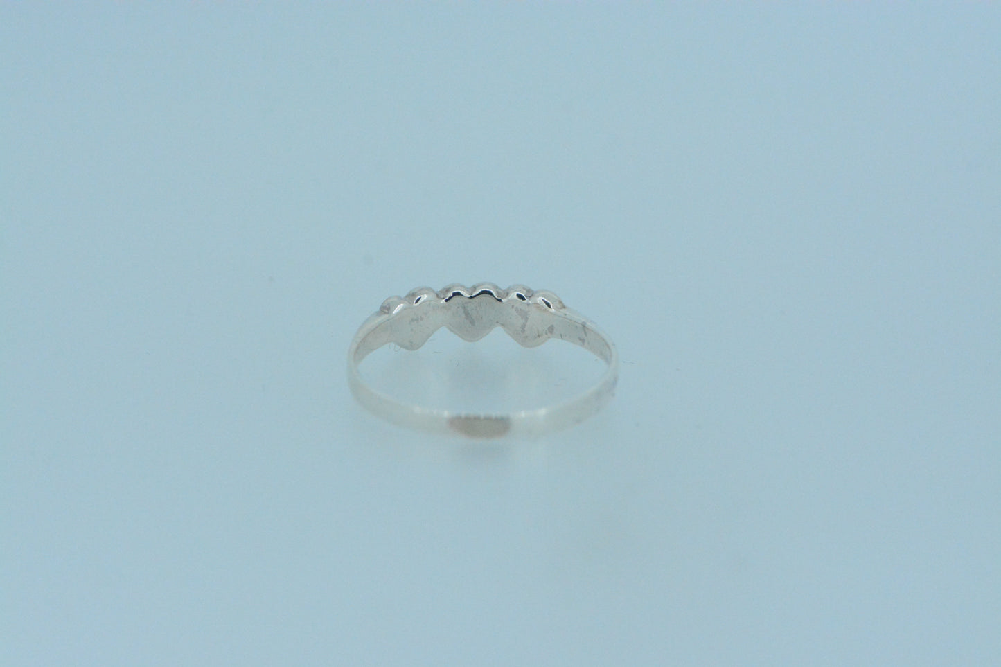 Triple Marcasite Hearts Ring