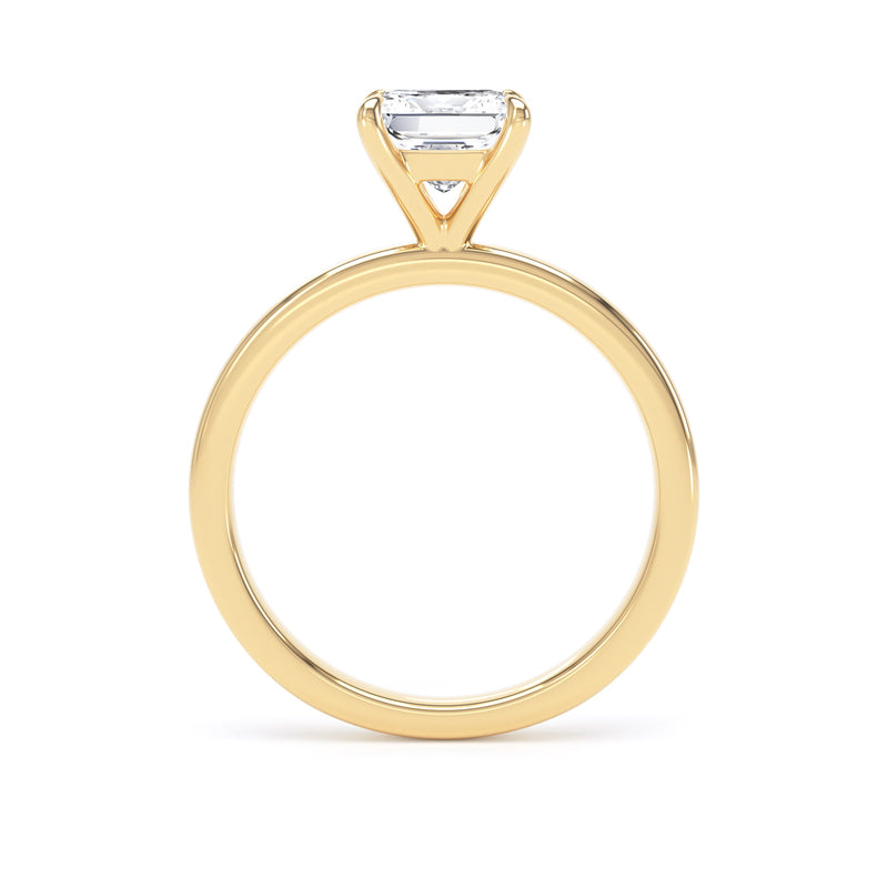 Princess Diamond Solitaire Ring In 18K Solid Gold