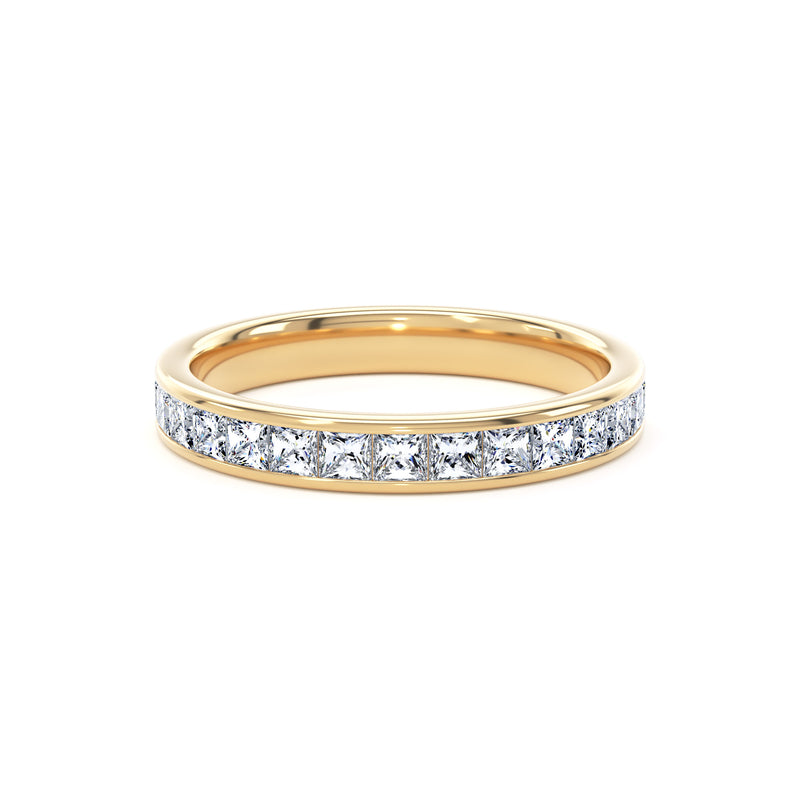 Princess Diamonds Channel Set Eternity Band In 18K Gold