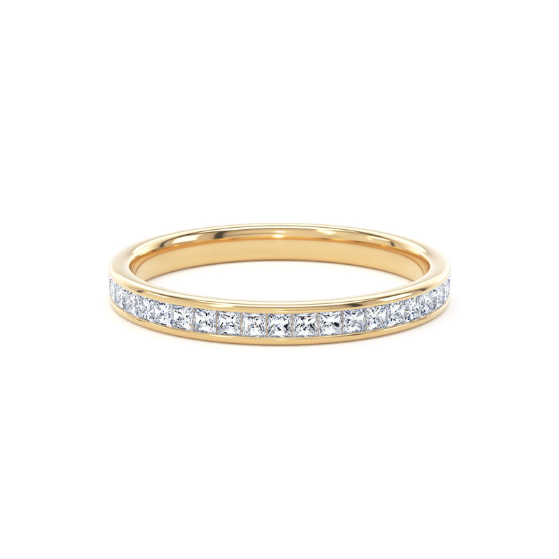 Princess Diamonds Channel Set Eternity Band In 18K Gold