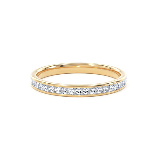 Princess Diamonds Channel Set Eternity Band In 18K Gold