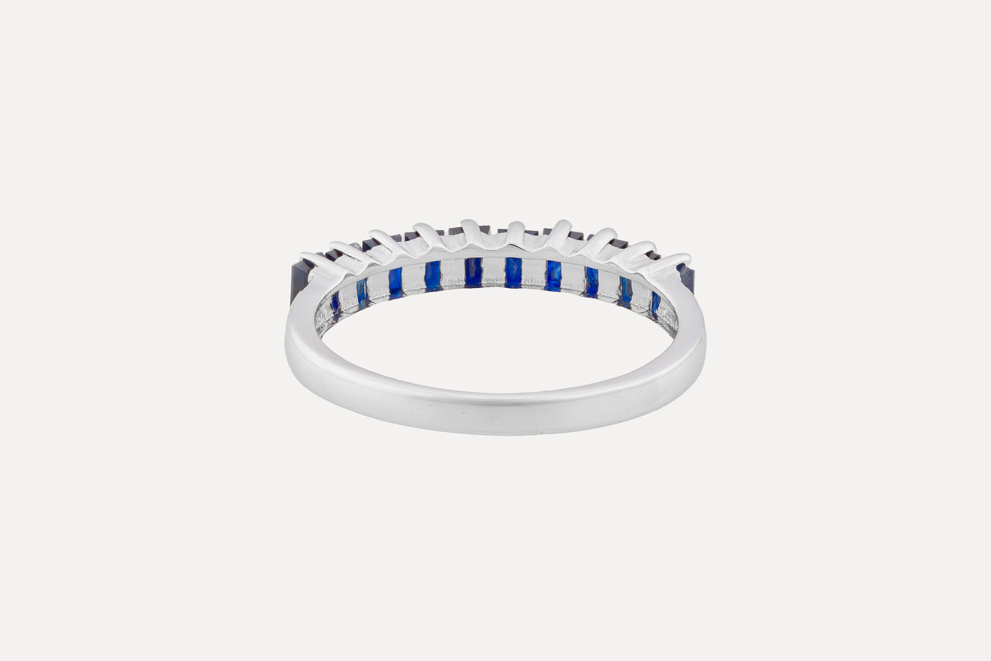 Blue Baguette Sapphire Eternity Ring
