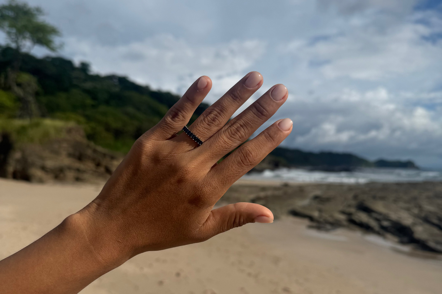 Blue Baguette Sapphire Eternity Ring