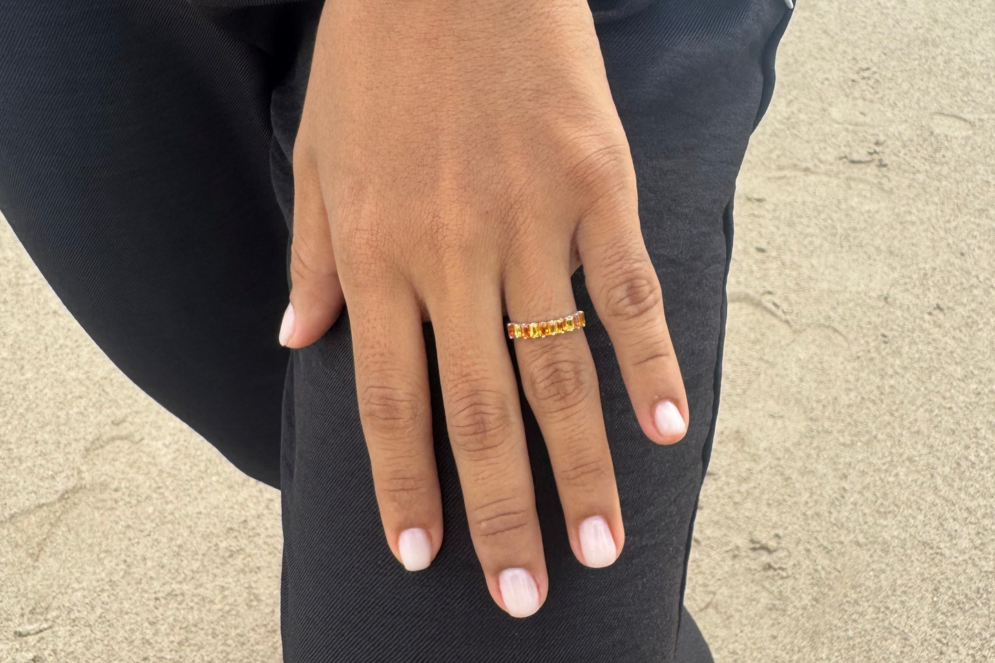 Orange & Yellow Sapphire Ring