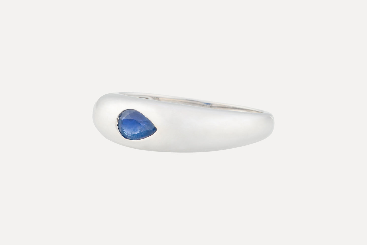 Blue Sapphire Waterdrop Ring