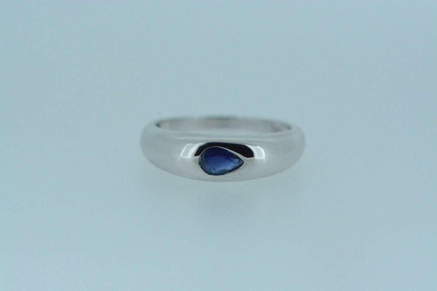 Blue Sapphire Teardrop Ring