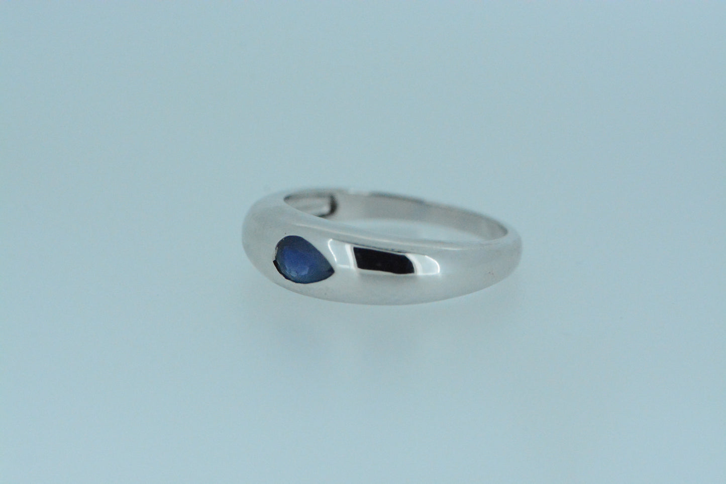 Blue Sapphire Teardrop Ring