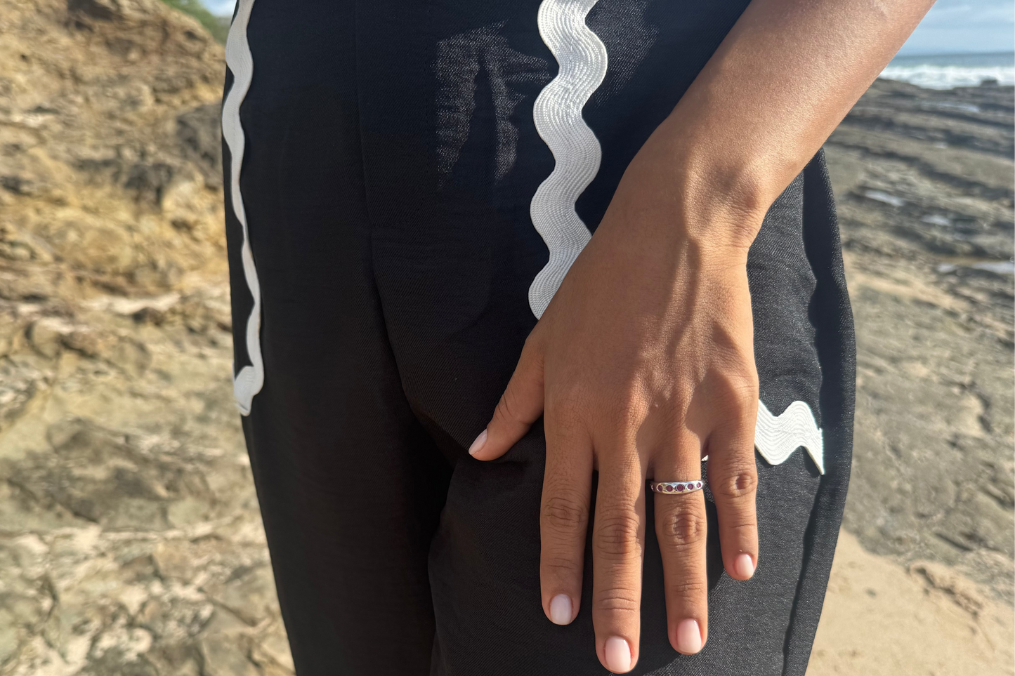 Burmese Ruby Half Eternity Ring