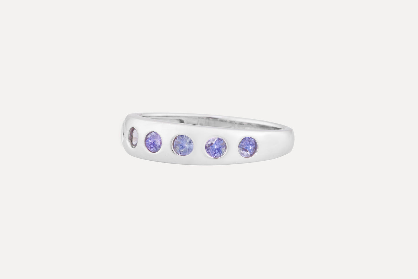 Tanzanite Half Eternity Ring