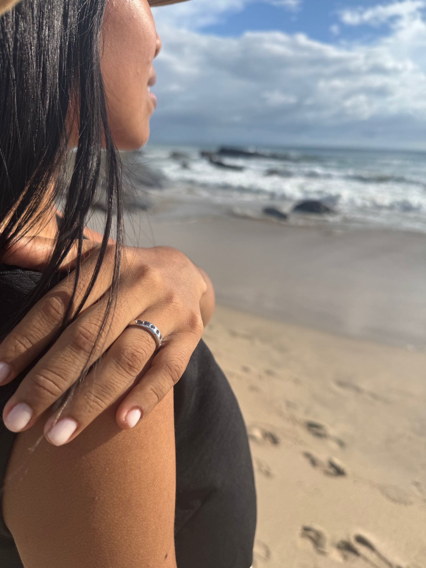 Tanzanite Half Eternity Ring