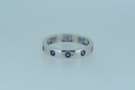 Blue Sapphire Eternity Ring