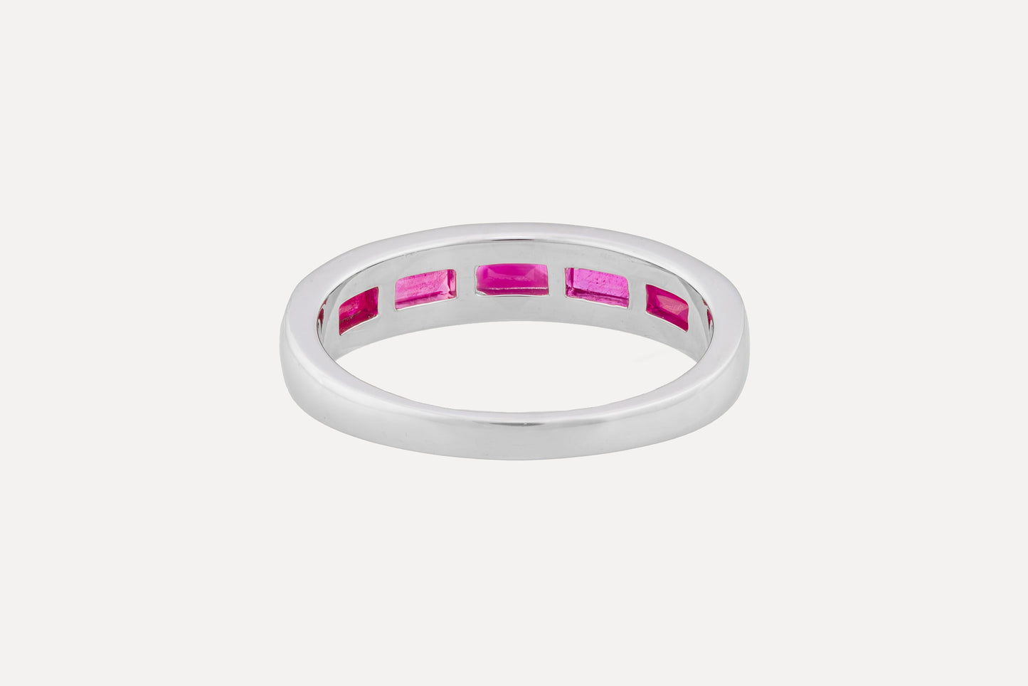 Burma Ruby Half Eternity Ring