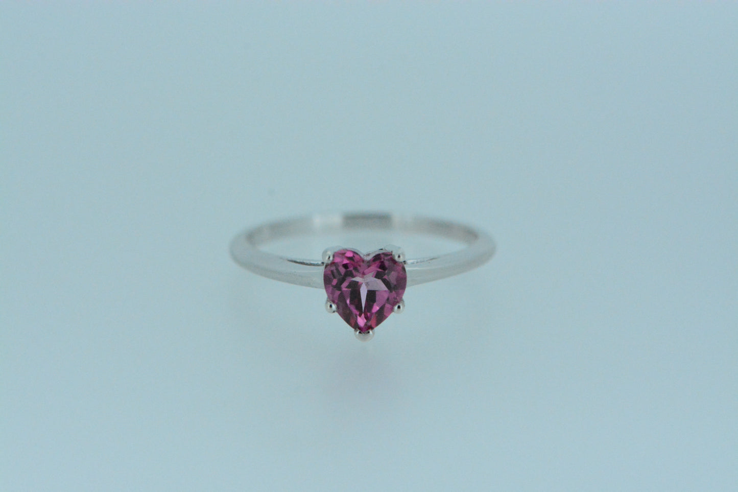 Pink Topaz Heart Shape Ring