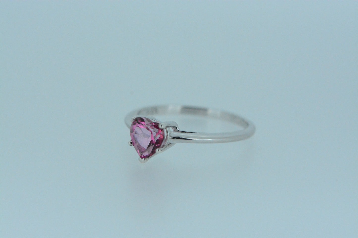 Pink Topaz Heart Shape Ring