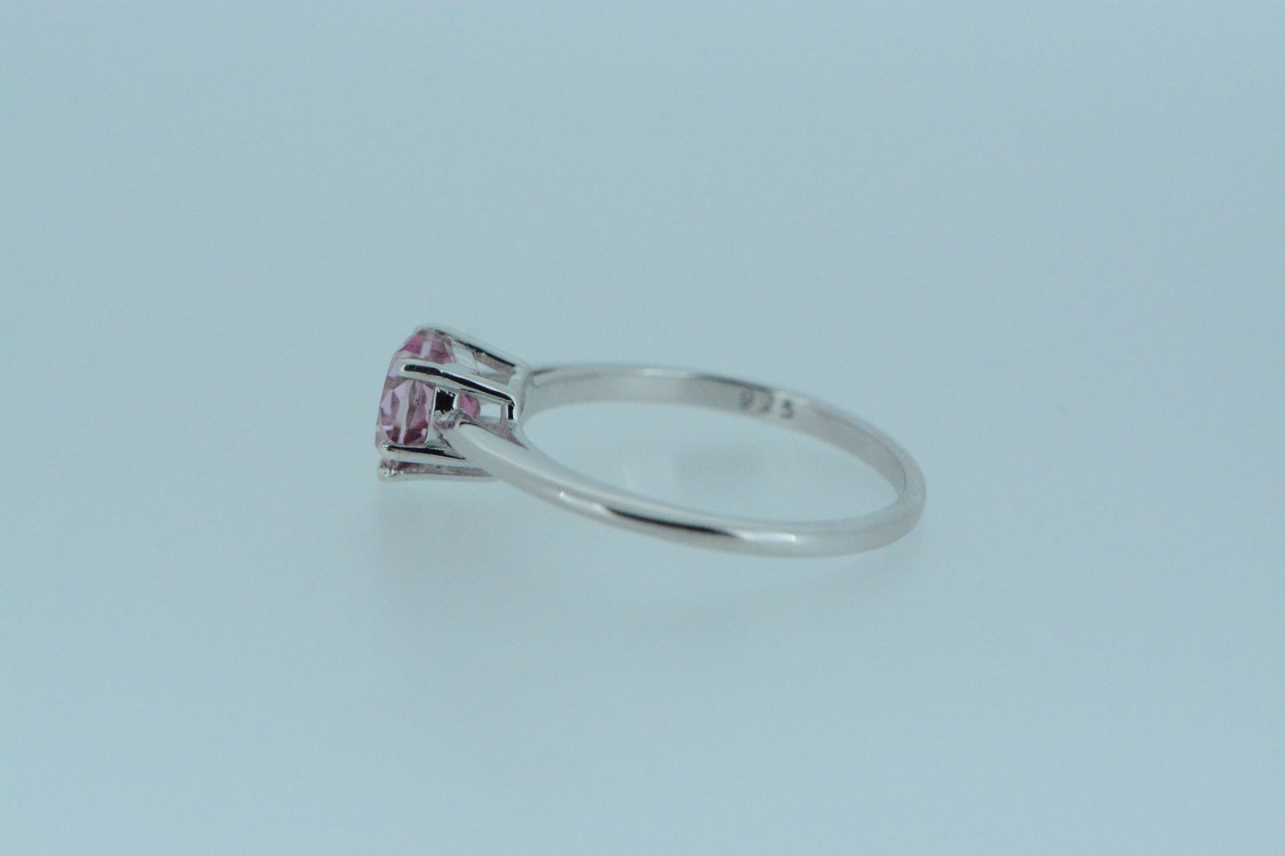Pink Topaz Heart Shape Ring