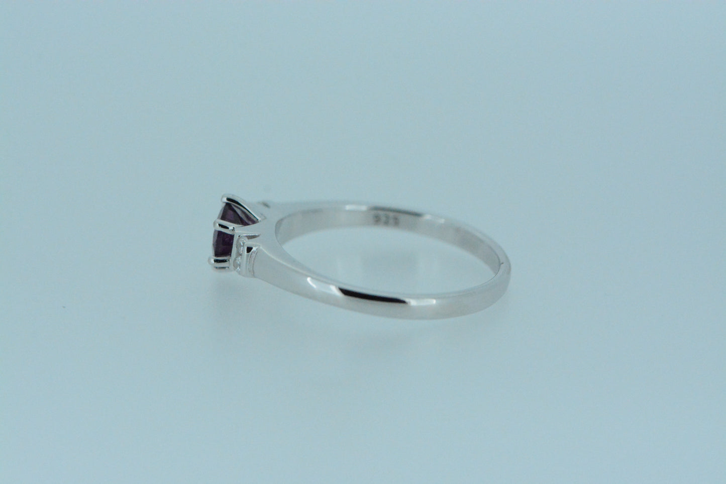 Rhodolite Ring With White Zircons