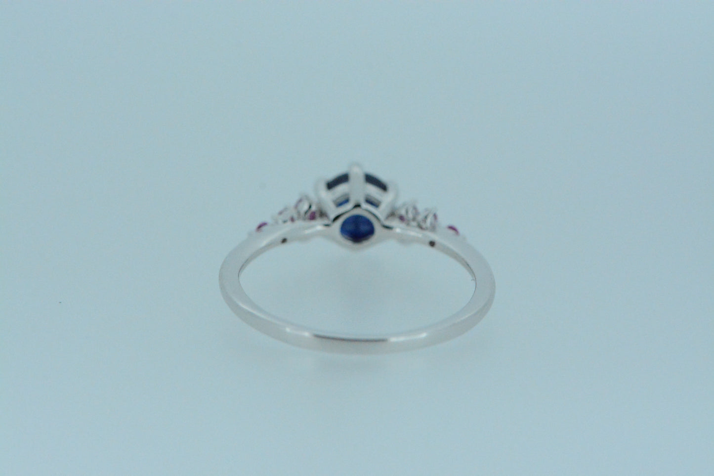 Blue Sapphire With Pink Sapphire Ring