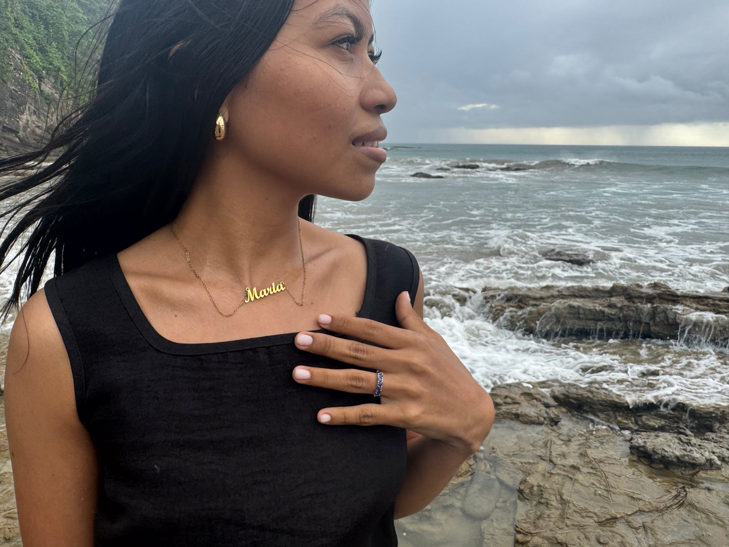 Sapphire Half Eternity Ring