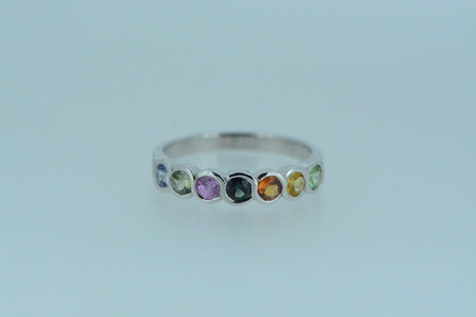 Multi Coloured Sapphire Ring