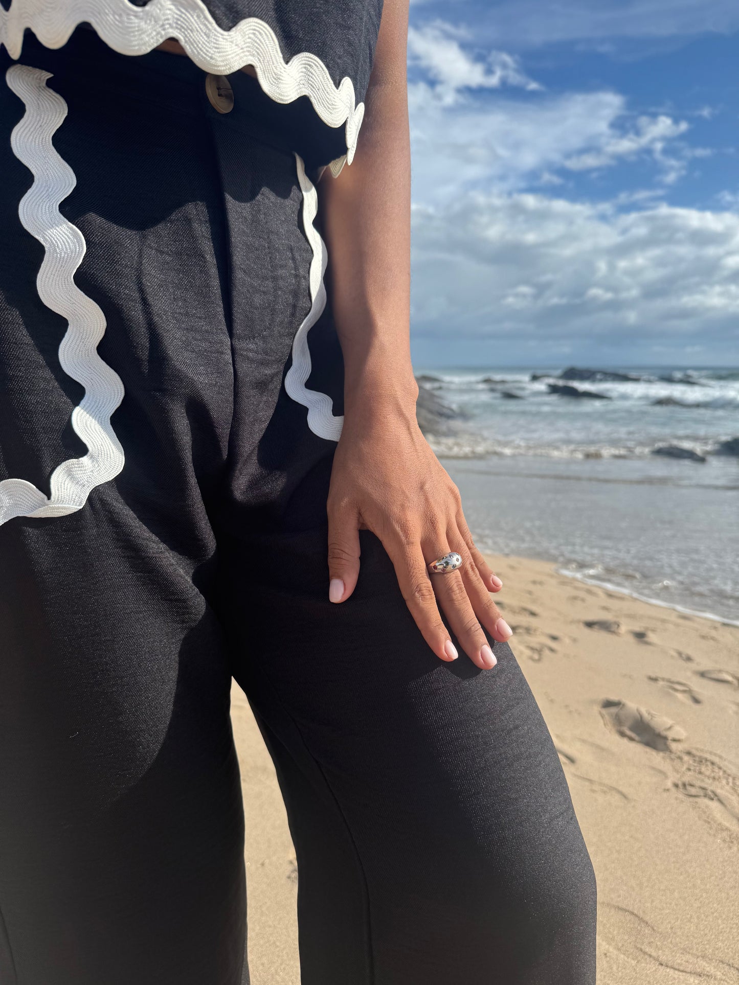 Multi Coloured Sapphire, Ruby & Tsavorite Dome Ring