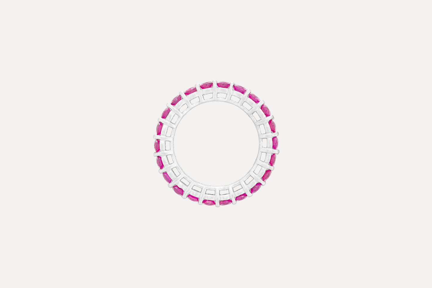 Rhodolite Eternity Ring Claw Set