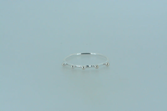 Simple 5 Bobble Stack Ring