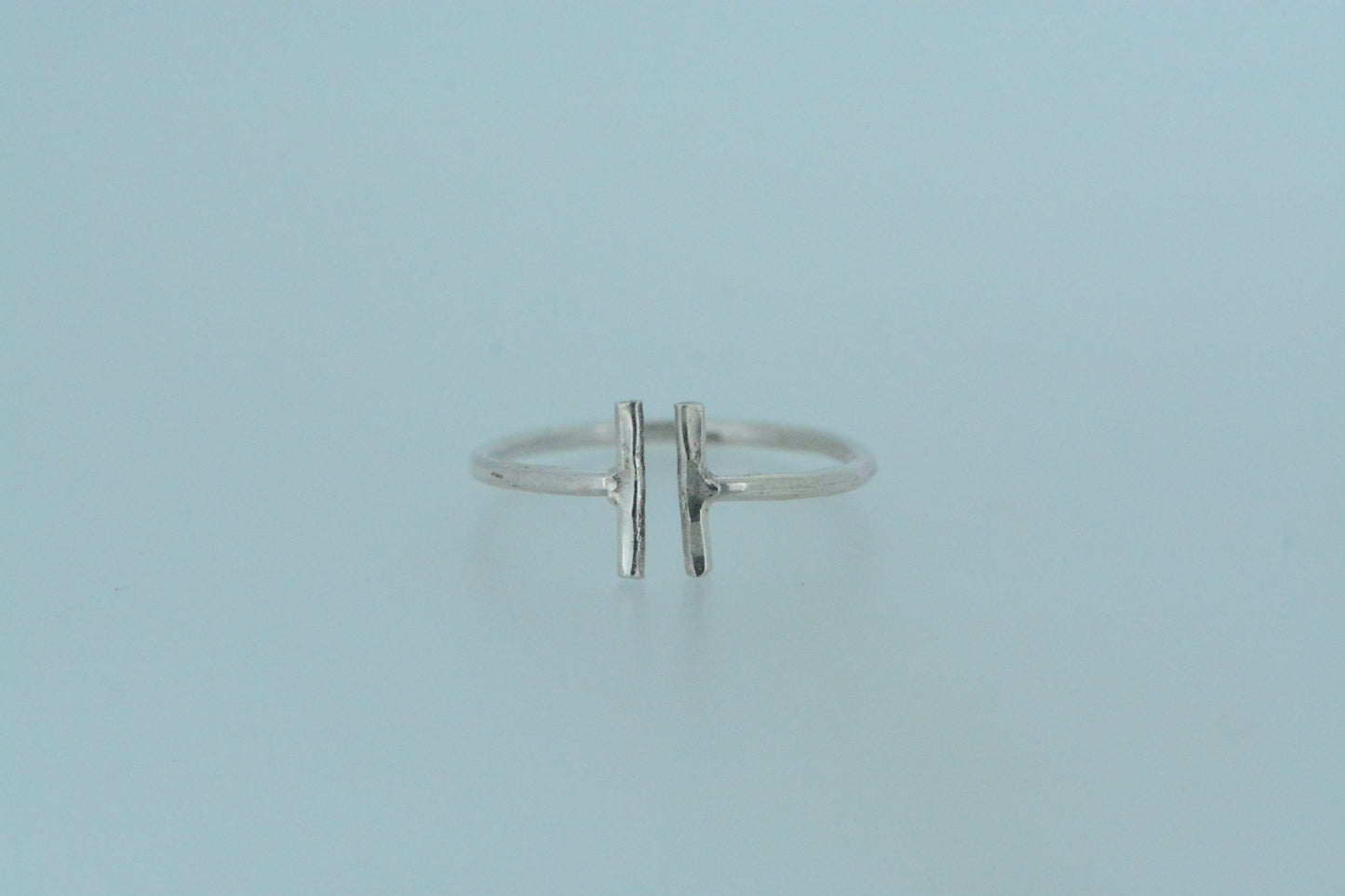Open Parallels Silver Ring