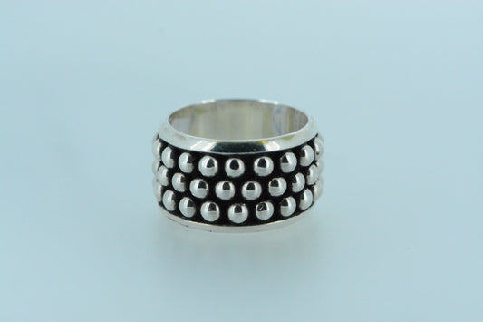 Chunky Large Bobbled Wide Ring