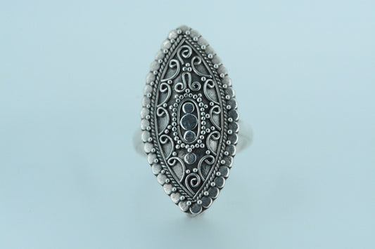 Chunky Vesica Piscis Shape Shield Ring