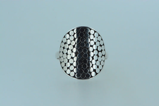 Small Shield With Circles Ring