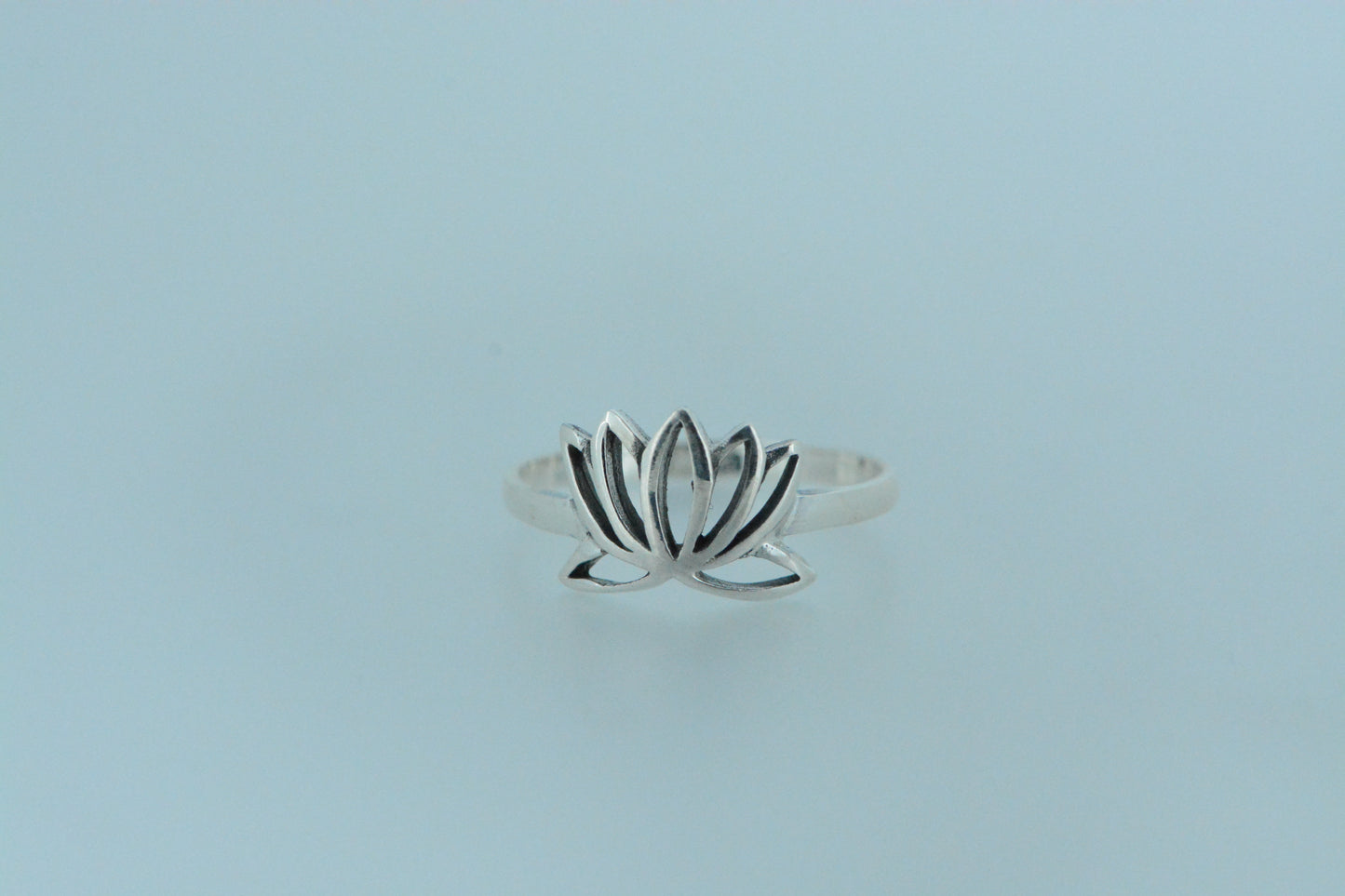 Lotus Flower Silver Ring