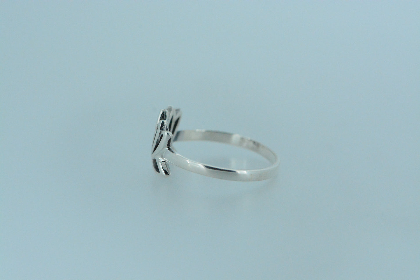 Lotus Flower Silver Ring