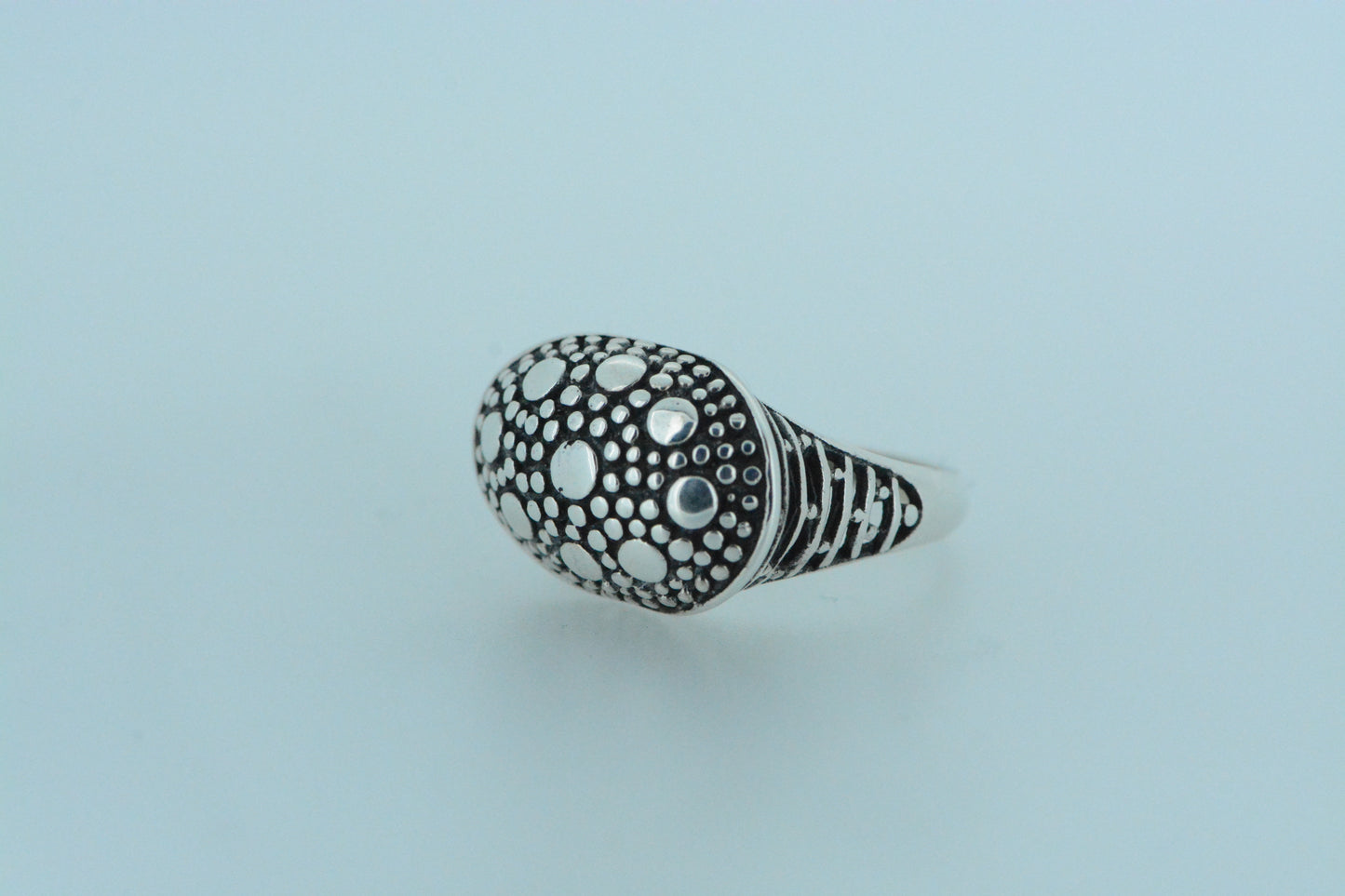 Oval Dome Shape Balinese Ring