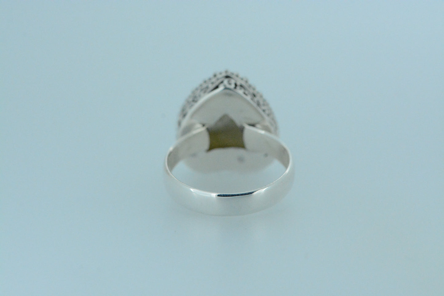Pearl Heart Ring With Intricate Design Ring