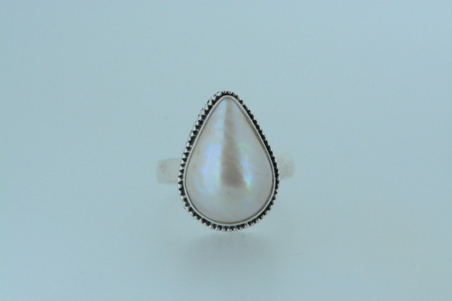 Waterdrop Shape Pearl With Intricate Design Ring