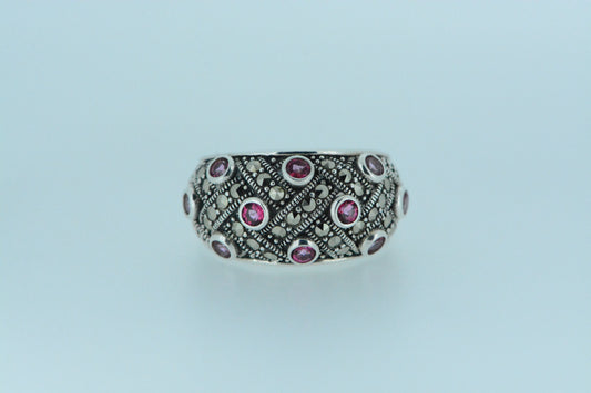 Pink Topaz Dome Ring