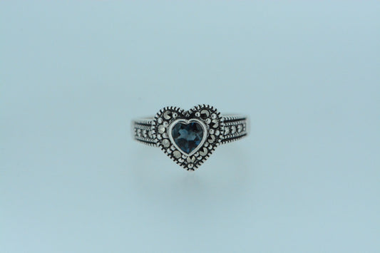 London Blue Topaz Heart Ring