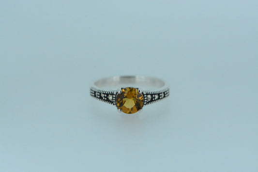 Citrine Solitaire Ring